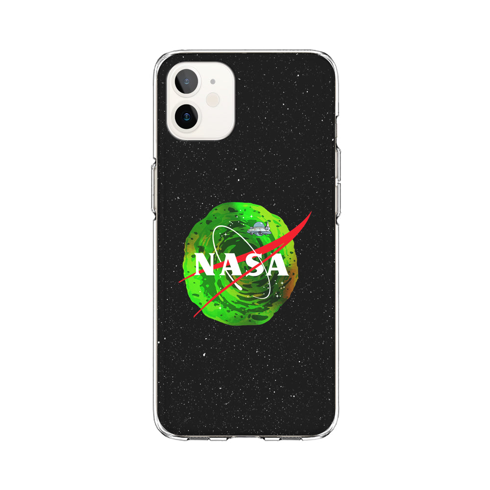 Nasa Rick and Morty Portal iPhone 12 Case