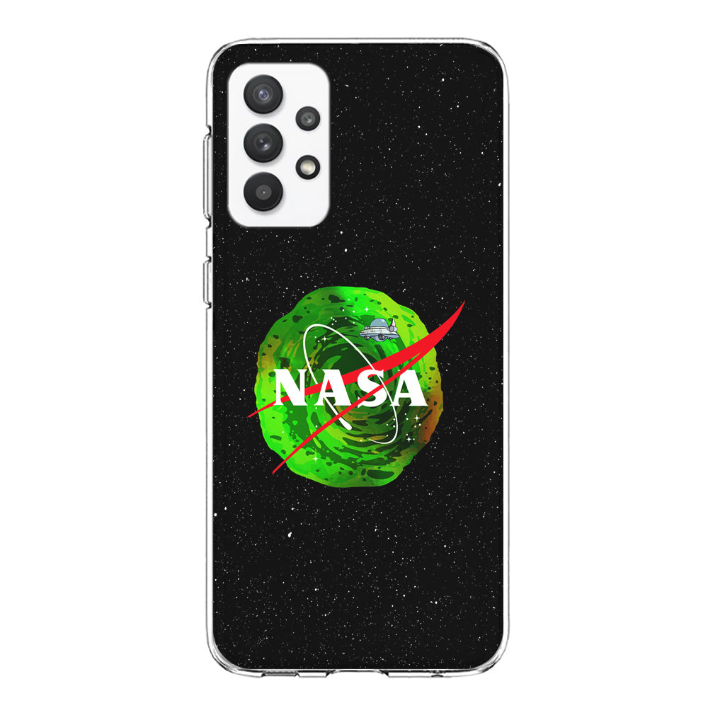 Nasa Rick and Morty Portal Samsung Galaxy A32 Case