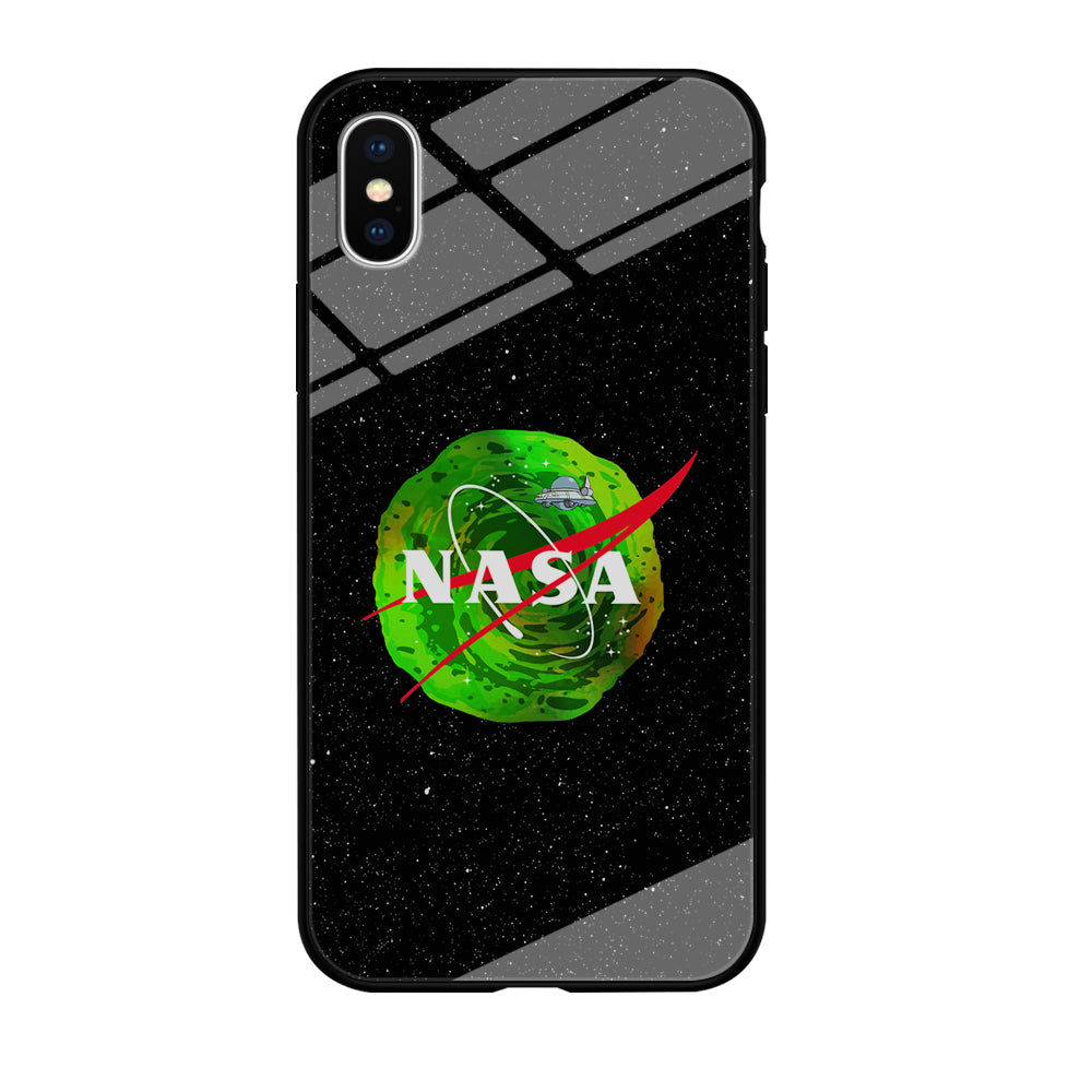 Nasa Rick and Morty Portal iPhone Xs Max Case