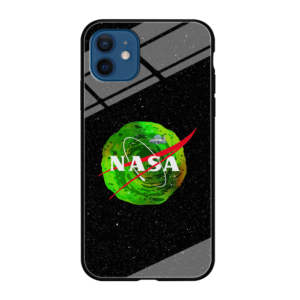 Nasa Rick and Morty Portal iPhone 12 Case