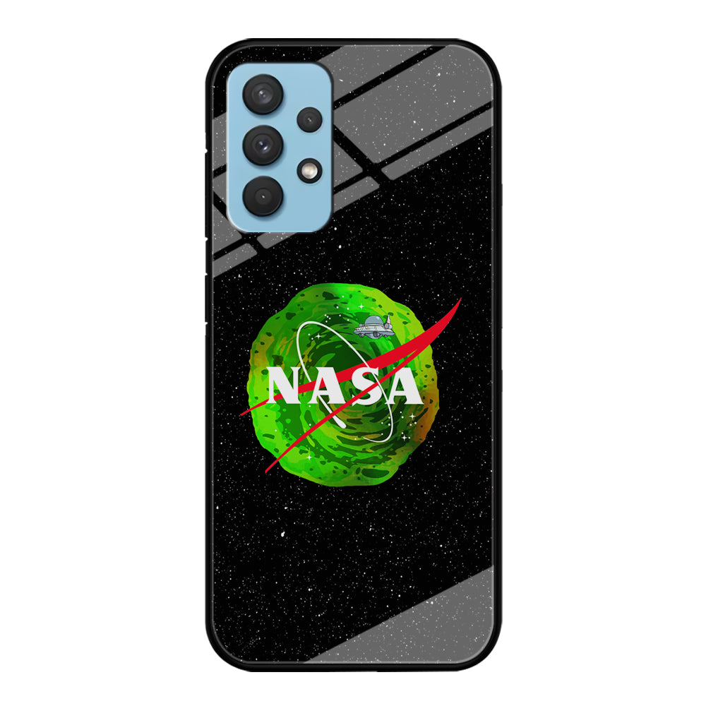 Nasa Rick and Morty Portal Samsung Galaxy A32 Case