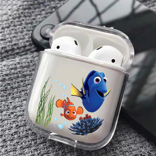 Nemo and Dory Hard Plastic Protective Clear Case Cover For Apple Airpods-AirPod Case-Altracase