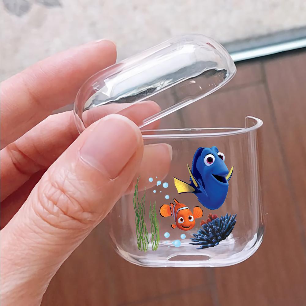 Nemo and Dory Hard Plastic Protective Clear Case Cover For Apple Airpods-AirPod Case-Altracase