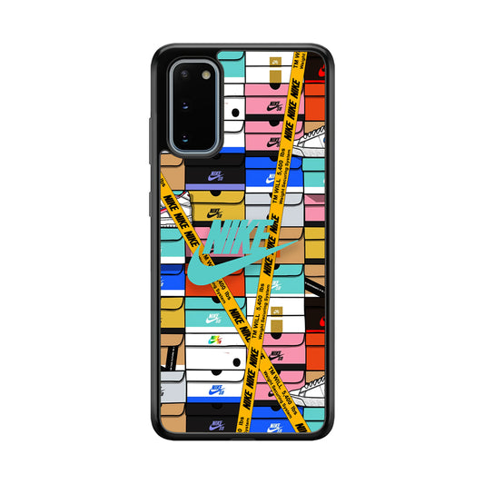 Nike Box Shoes Collage Samsung Galaxy S20 Case-Mobile Phone Case-Rubber Black (2D Case)-Altracase