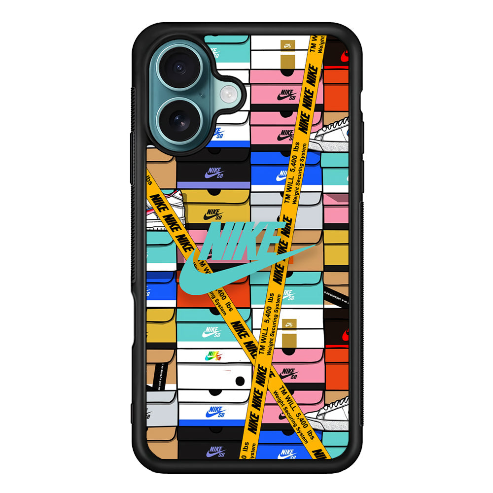 Nike Box Shoes Collage iPhone 16 Plus Case - Altracase