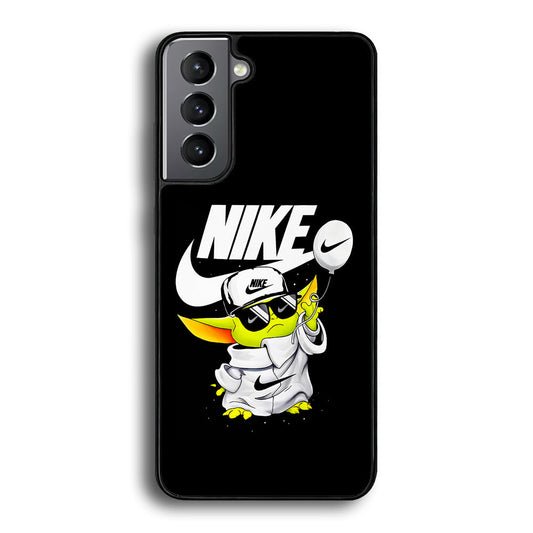 Nike Chibi Yoda Star Wars Samsung Galaxy S21 Plus Case-Mobile Phone Case-Rubber Black (2D Case)-Altracase