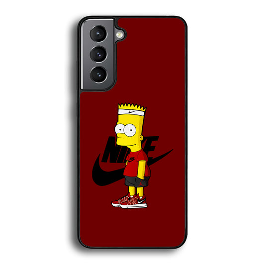 Nike Cool Bart Simpson Samsung Galaxy S21 Case-Mobile Phone Case-Rubber Black (2D Case)-Altracase
