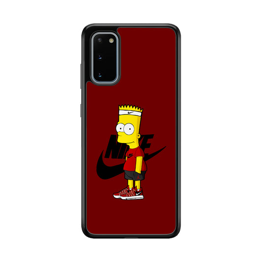 Nike Cool Bart Simpson Samsung Galaxy S20 Case-Mobile Phone Case-Rubber Black (2D Case)-Altracase