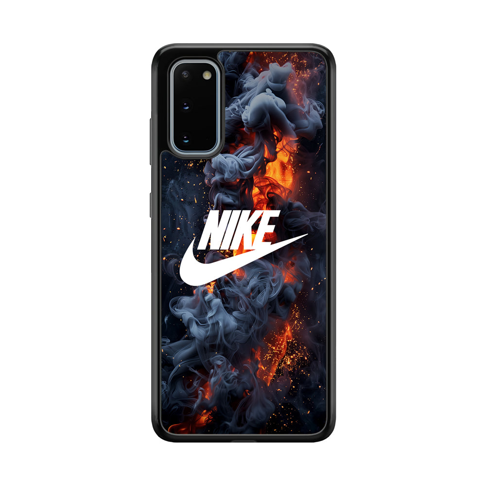 Nike Fire Across The Darkness Samsung Galaxy S20 Case-Mobile Phone Case-Rubber Black (2D Case)-Altracase
