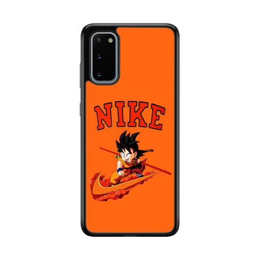 Nike Flying Son Goku Samsung Galaxy S20 Case-Mobile Phone Case-Rubber Black (2D Case)-Altracase