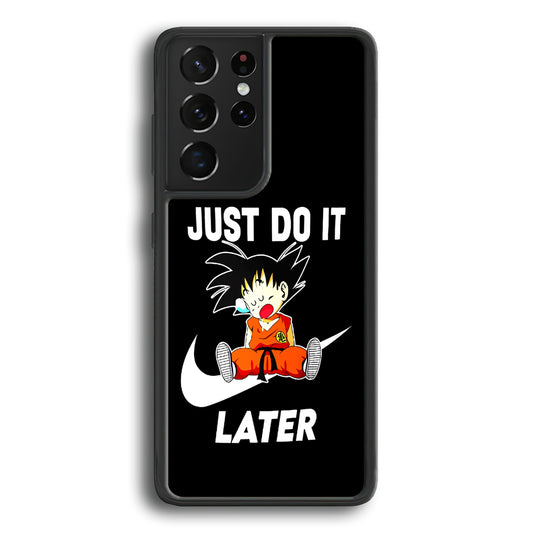 Nike Goku Asleep Samsung Galaxy S21 Ultra Case-Mobile Phone Case-Rubber Black (2D Case)-Altracase