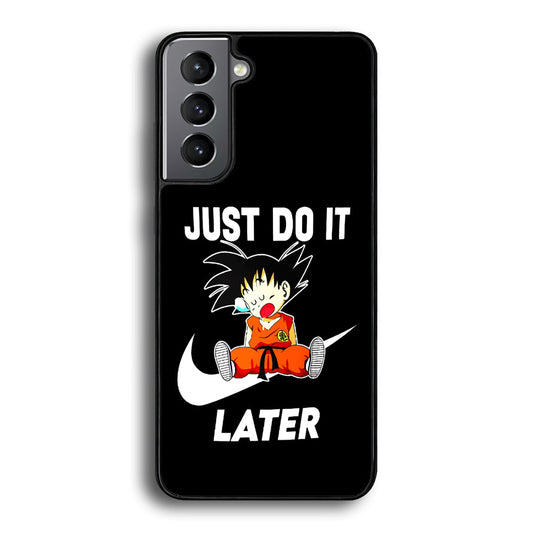 Nike Goku Asleep Samsung Galaxy S21 Plus Case-Mobile Phone Case-Rubber Black (2D Case)-Altracase