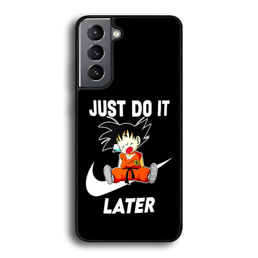 Nike Goku Asleep Samsung Galaxy S21 Case-Mobile Phone Case-Rubber Black (2D Case)-Altracase