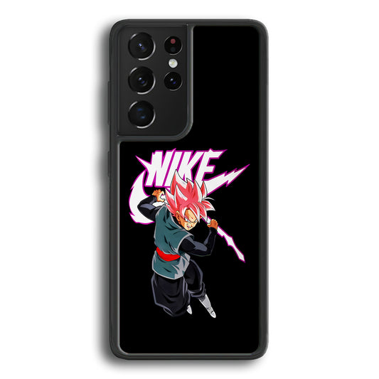 Nike Goku Black Rose Samsung Galaxy S21 Ultra Case-Mobile Phone Case-Rubber Black (2D Case)-Altracase