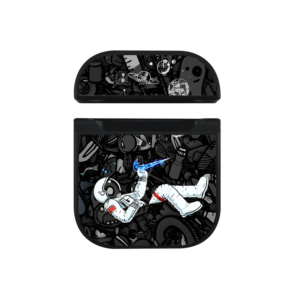 Nike Graffiti Astronaut Doodle Apple AirPods Case-AirPod Case-Black-Altracase