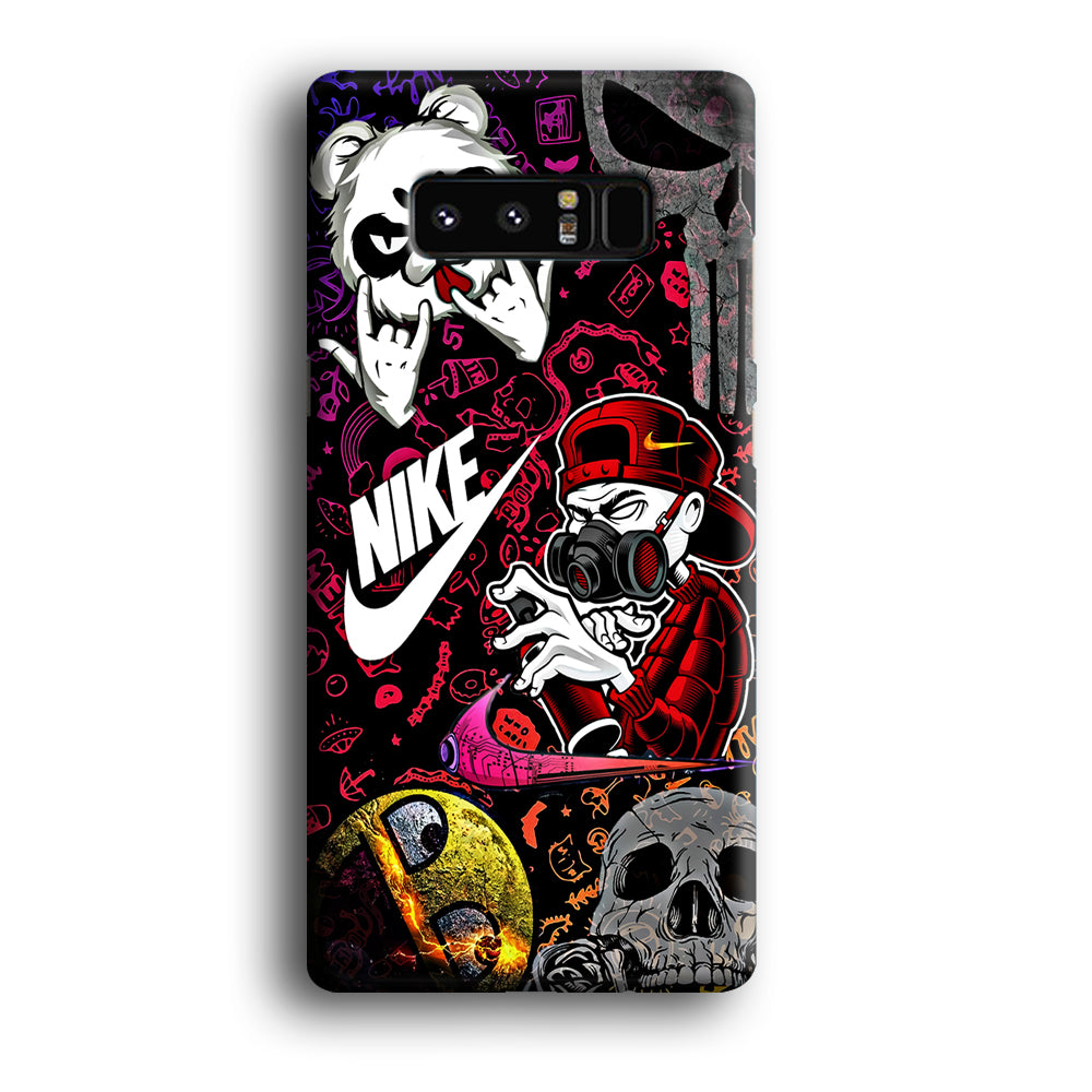 Nike Graffiti Sticker Art Samsung Galaxy Note 8 Case