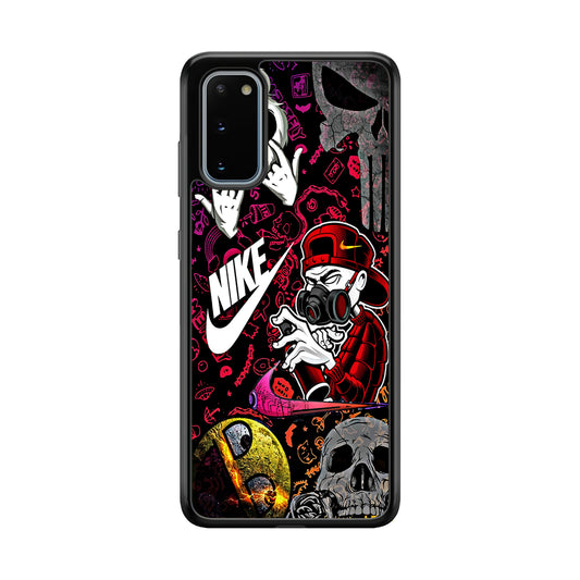 Nike Graffiti Sticker Art Samsung Galaxy S20 Case-Mobile Phone Case-Rubber Black (2D Case)-Altracase