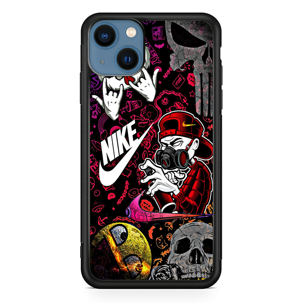 Nike Graffiti Sticker Art iPhone 13 Mini Case