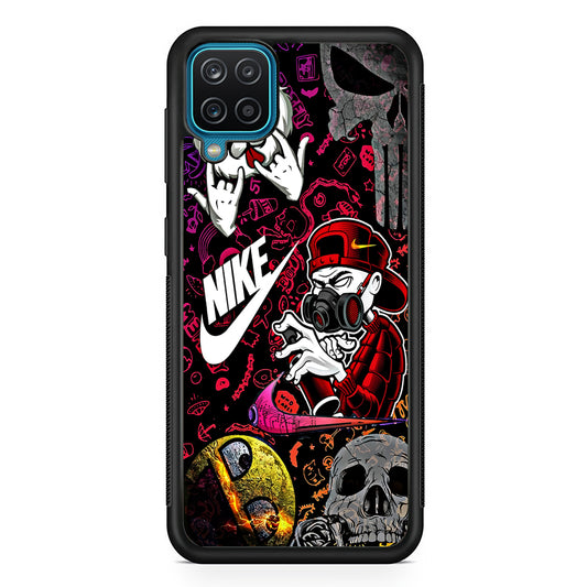 Nike Graffiti Sticker Art Samsung Galaxy A12 Case