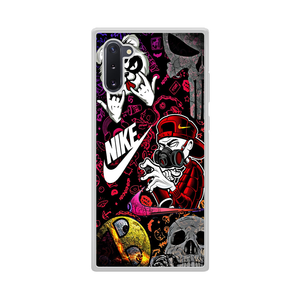 ANike Graffiti Sticker Art Samsung Galaxy Note 10 Case