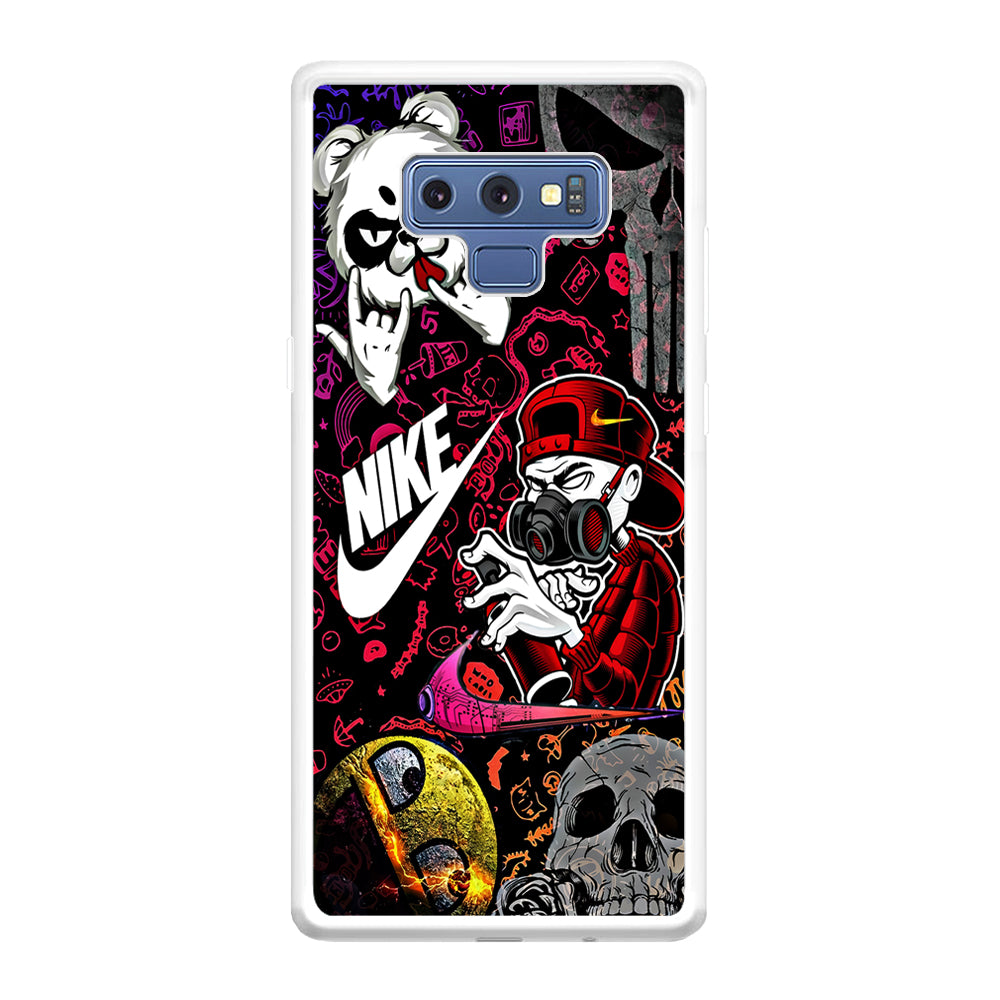 Nike Graffiti Sticker Art Samsung Galaxy Note 9 Case