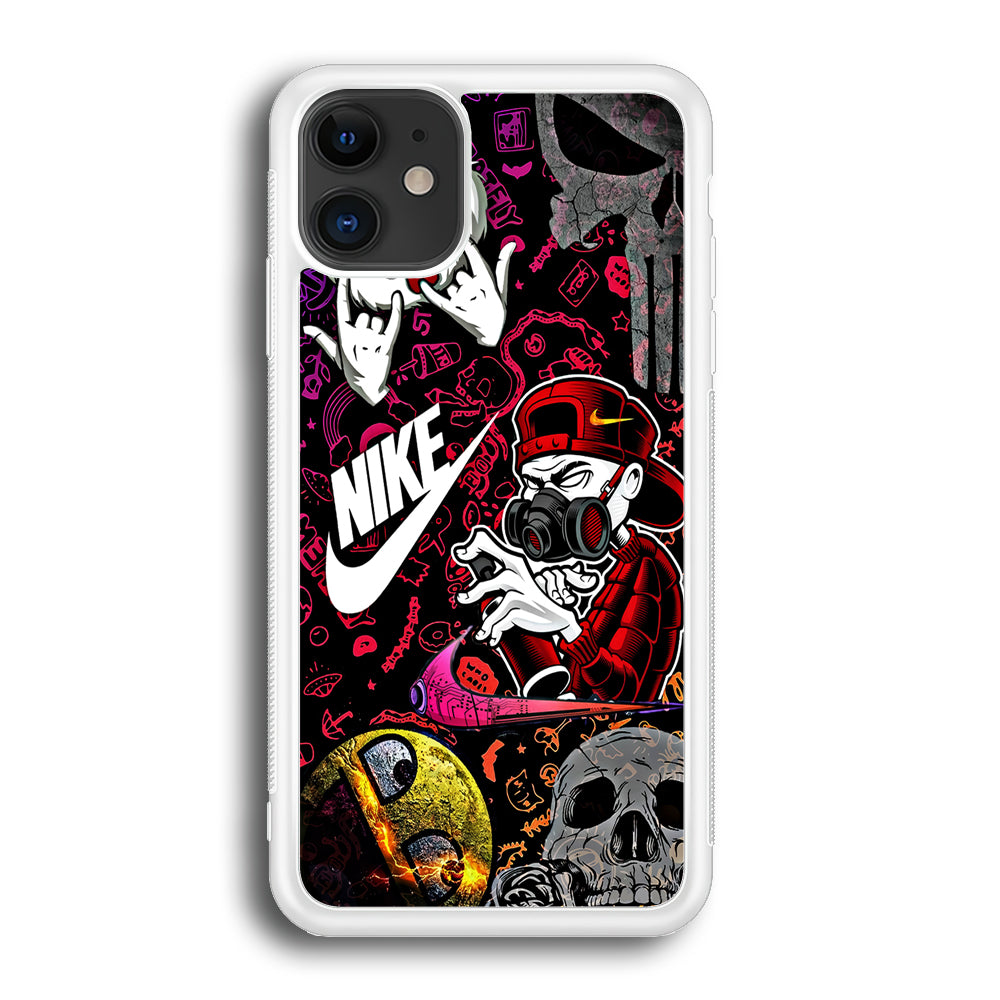 Nike Graffiti Sticker Art iPhone 12 Mini Case