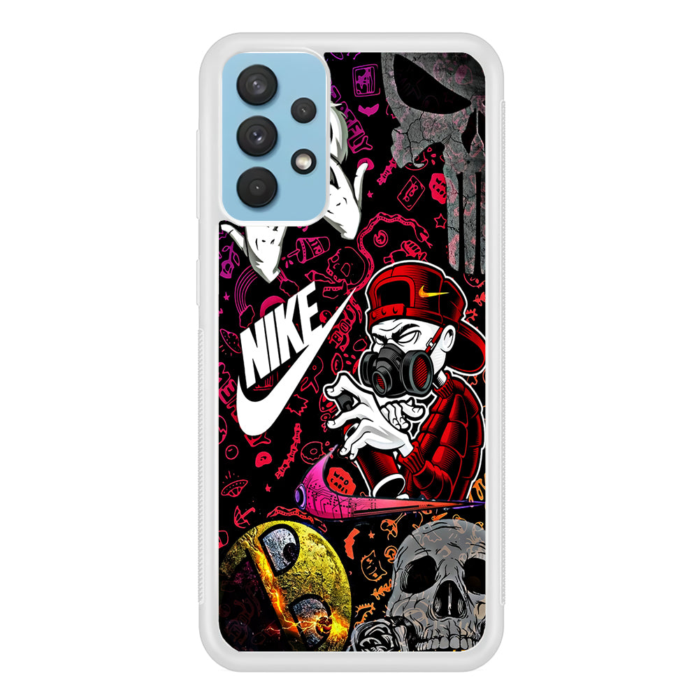 Nike Graffiti Sticker Art Samsung Galaxy A32 Case