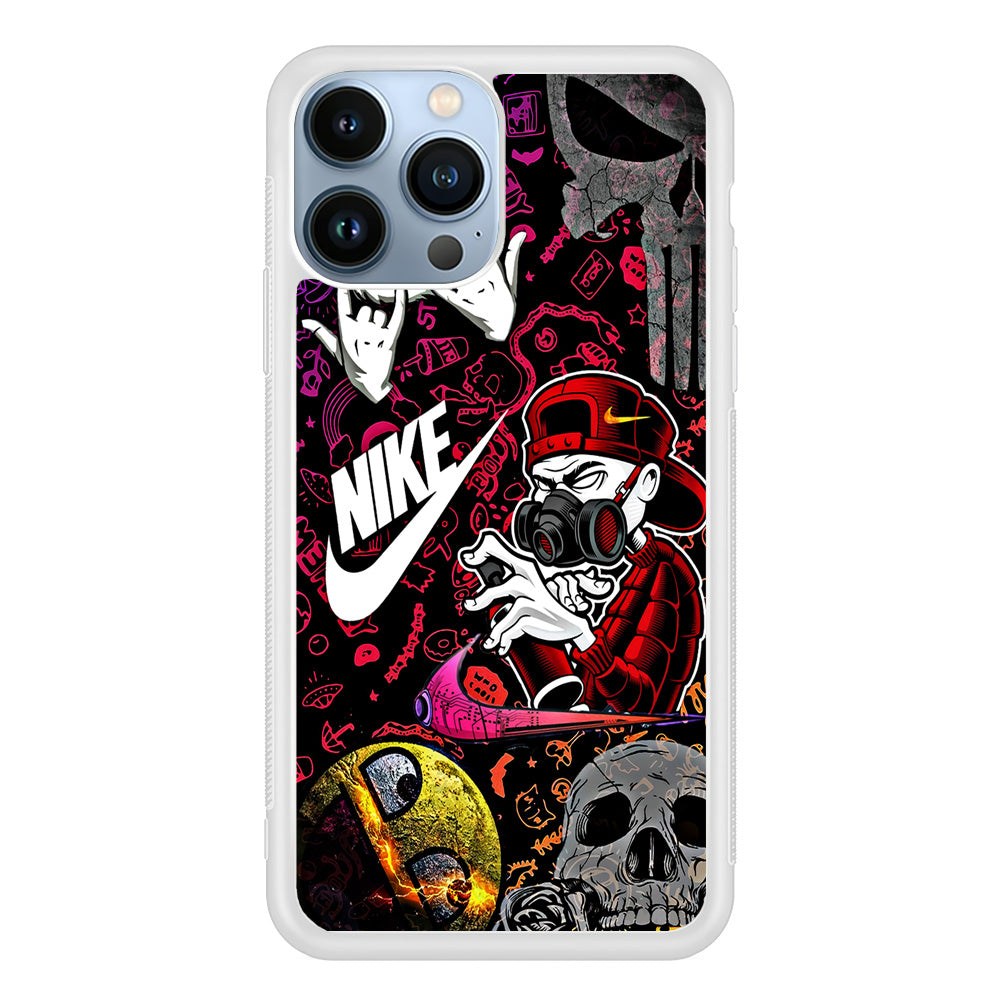 Nike Graffiti Sticker Art iPhone 13 Pro Max Case