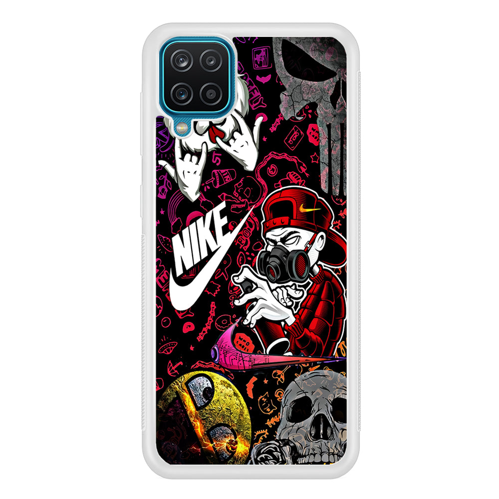 Nike Graffiti Sticker Art Samsung Galaxy A12 Case