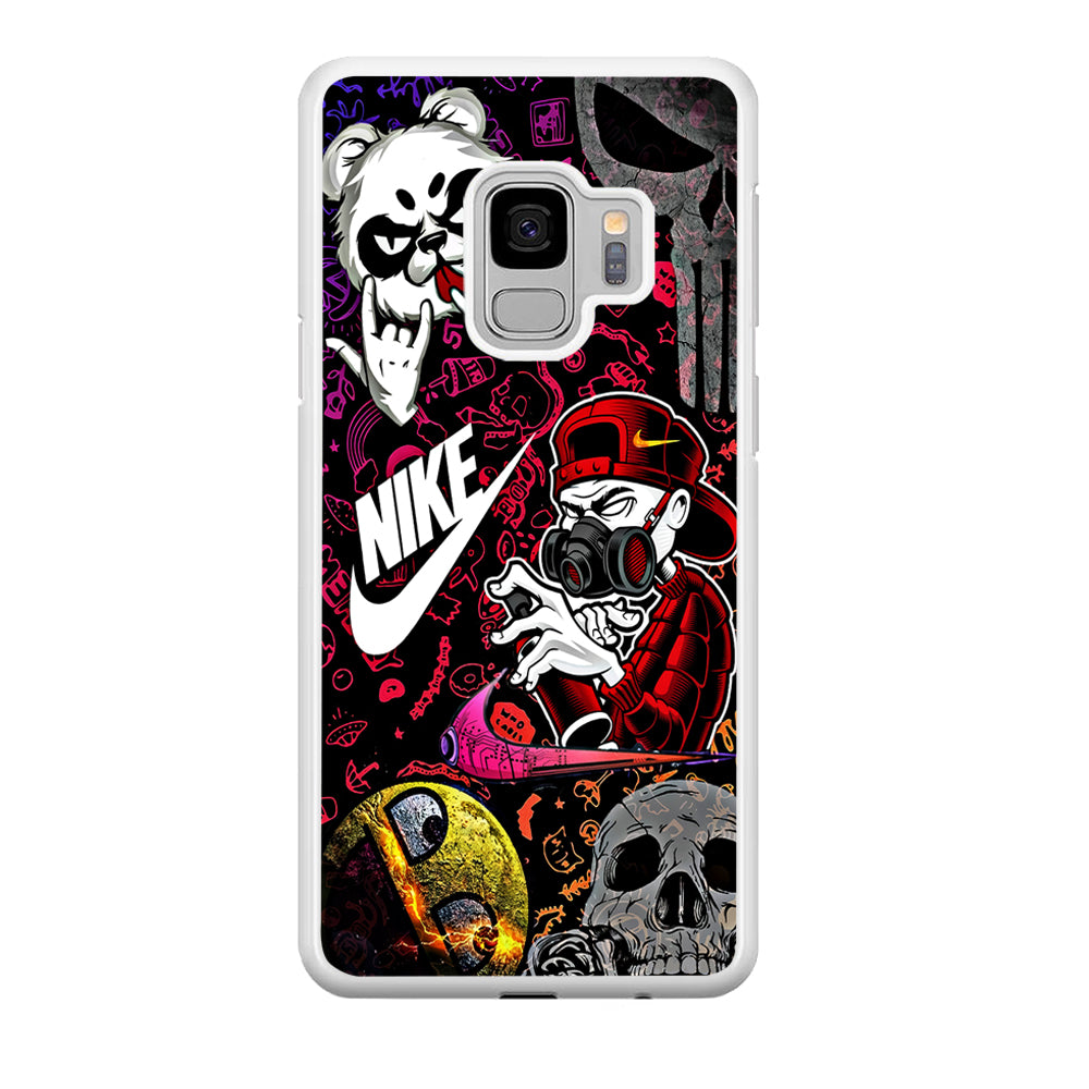 Nike Graffiti Sticker Art Samsung Galaxy S9 Case