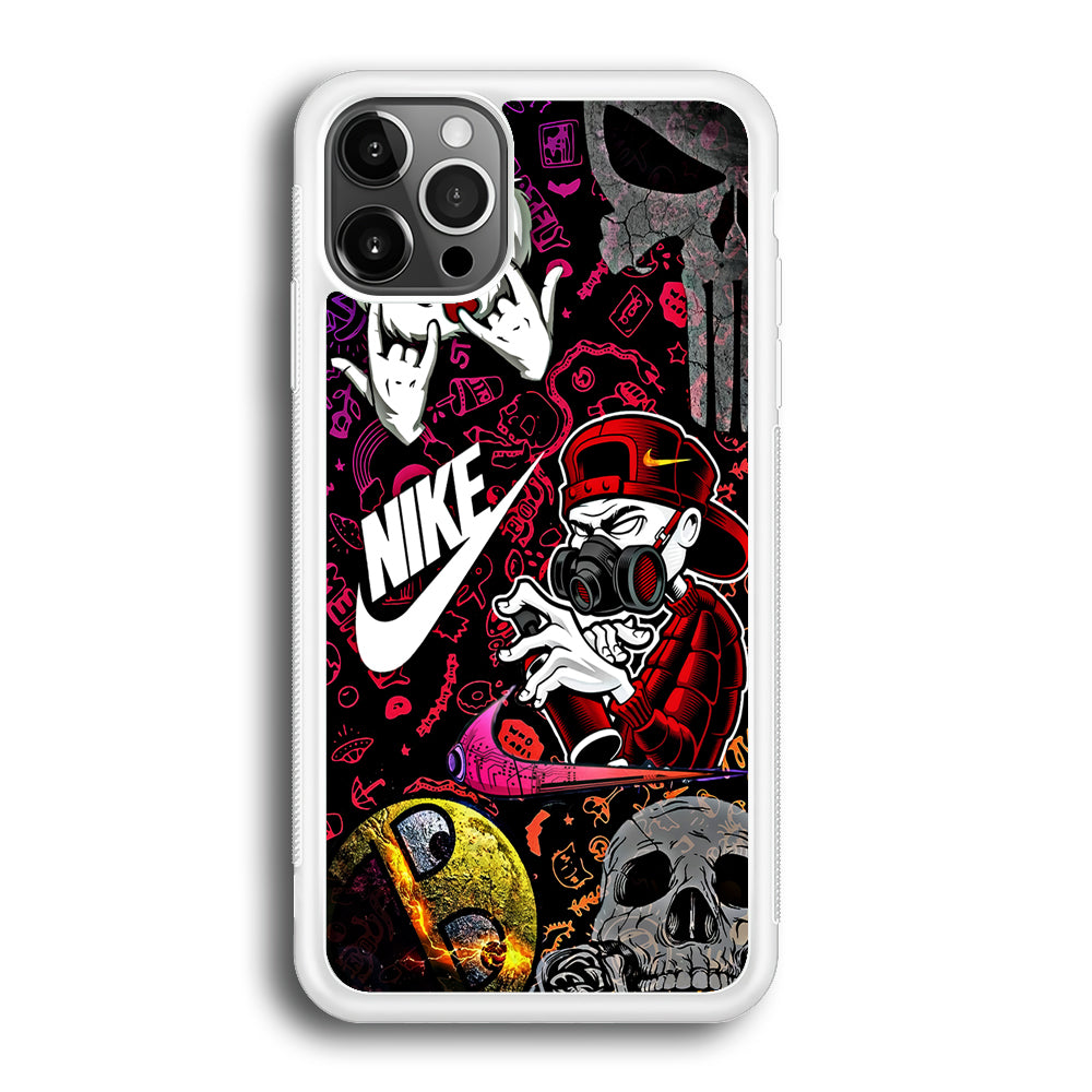 Nike Graffiti Sticker Art iPhone 12 Pro Case