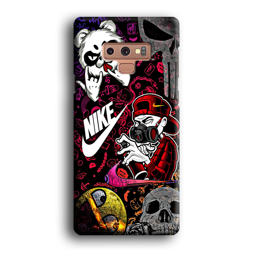 Nike Graffiti Sticker Art Samsung Galaxy Note 9 Case