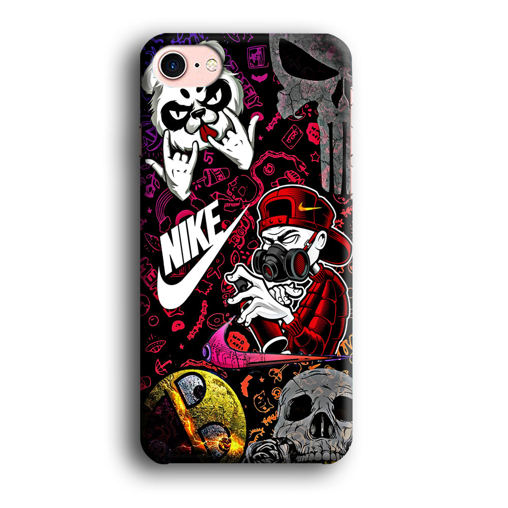 Nike Graffiti Sticker Art iPhone SE 3 2022 Case