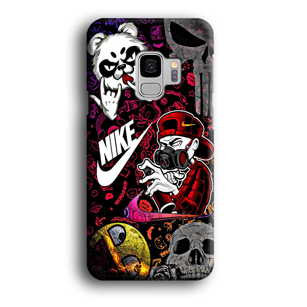 Nike Graffiti Sticker Art Samsung Galaxy S9 Case