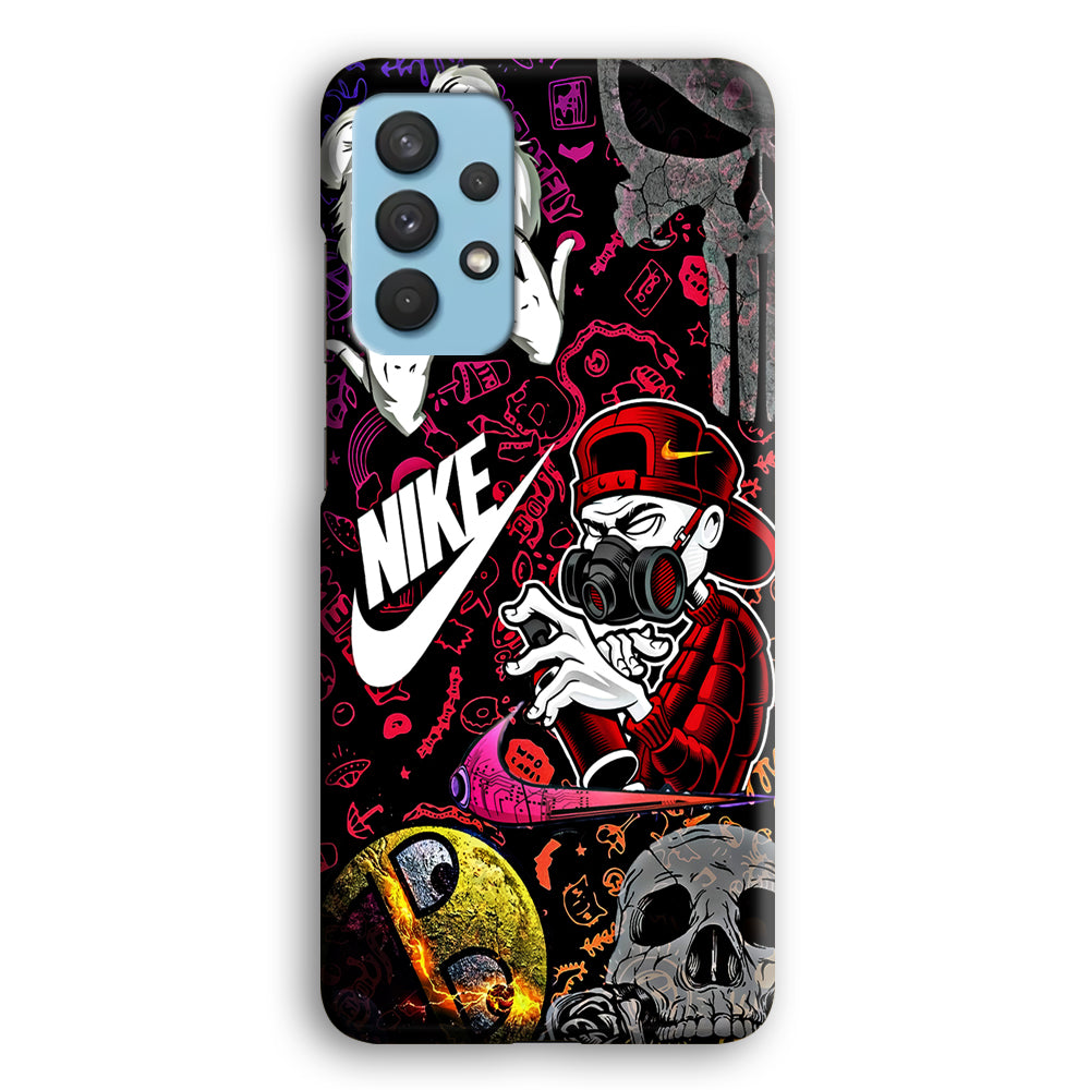 Nike Graffiti Sticker Art Samsung Galaxy A32 Case