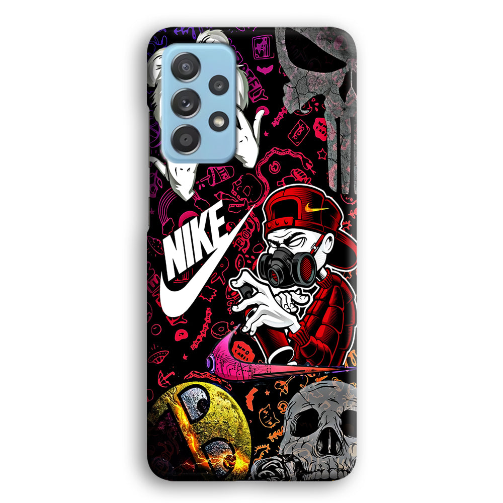 Nike Graffiti Sticker Art Samsung Galaxy A52 Case