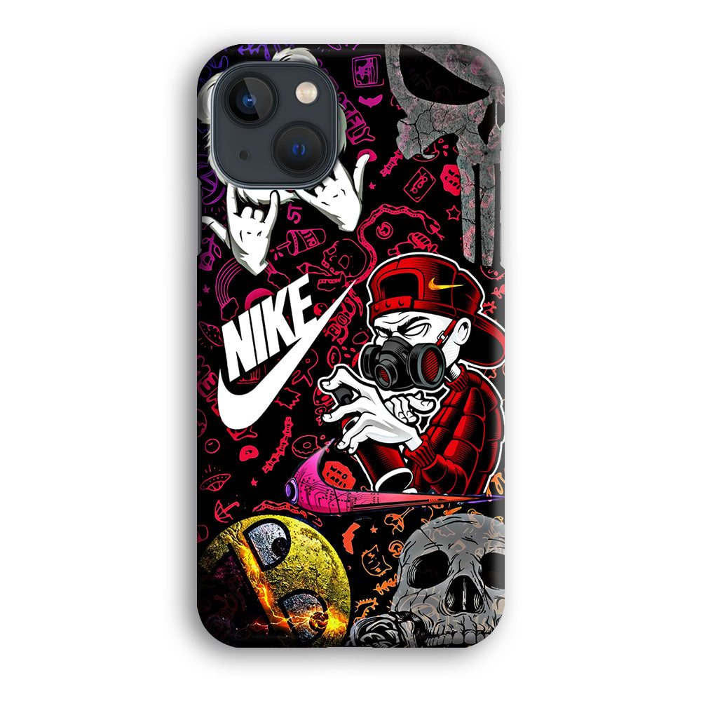 Nike Graffiti Sticker Art iPhone 13 Mini Case