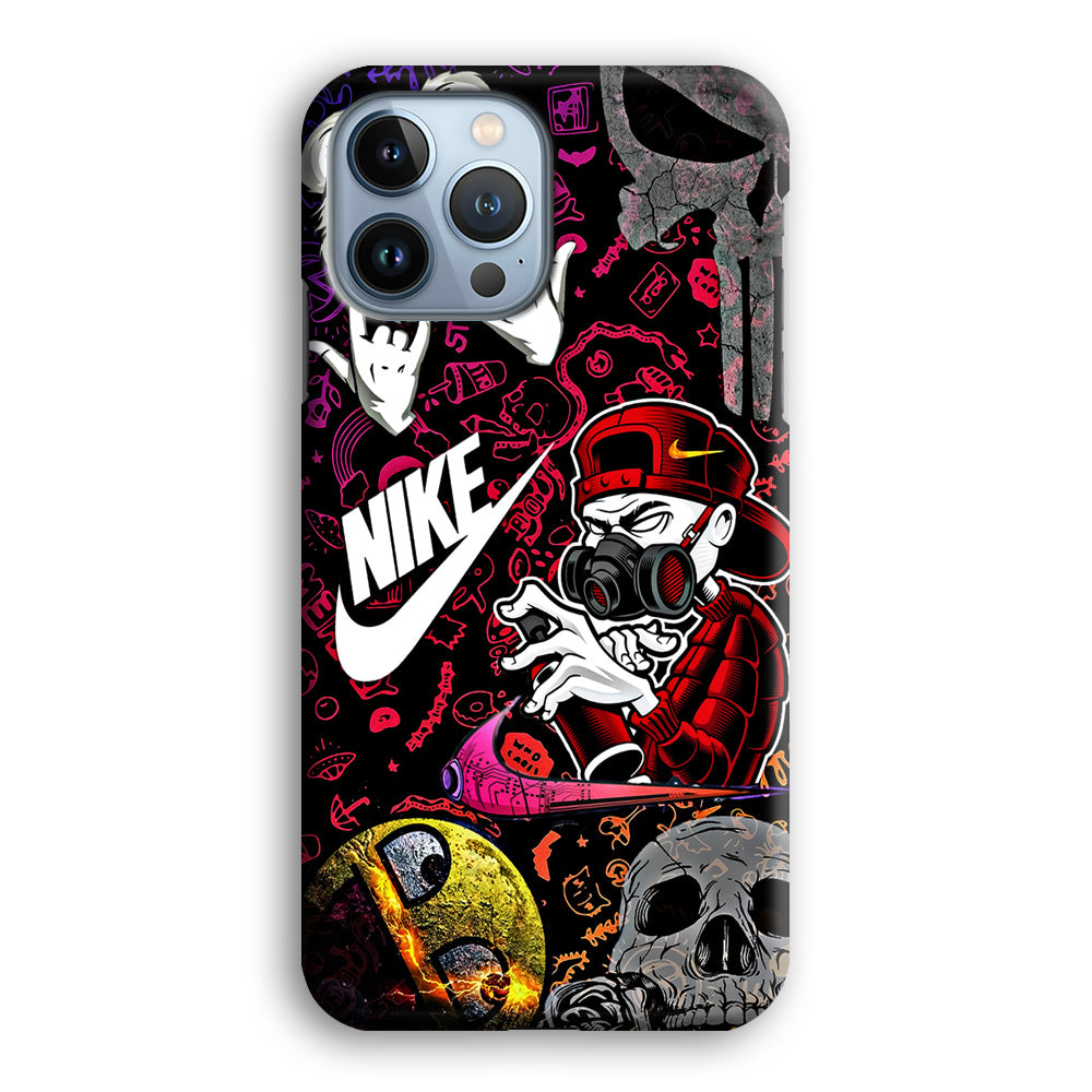 Nike Graffiti Sticker Art iPhone 13 Pro Max Case