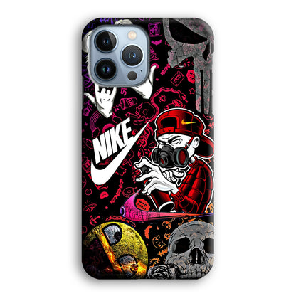 Nike Graffiti Sticker Art iPhone 15 Pro Case