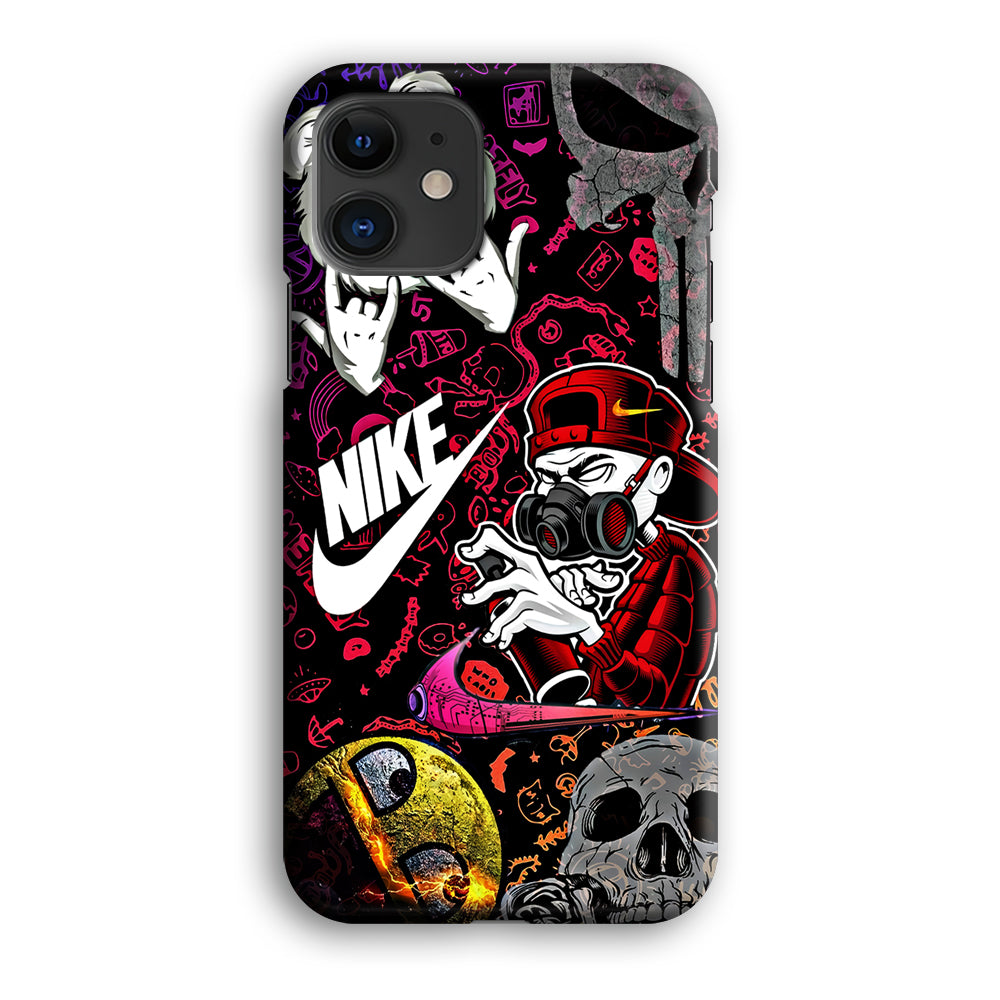 Nike Graffiti Sticker Art iPhone 12 Mini Case