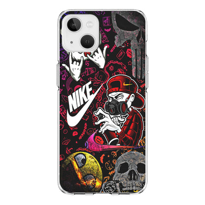 Nike Graffiti Sticker Art iPhone 15 Case