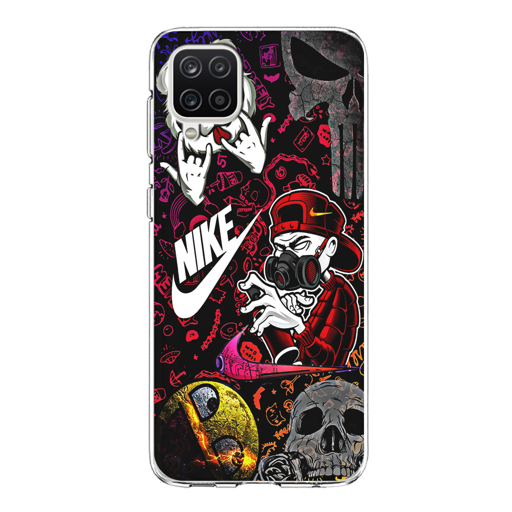 Nike Graffiti Sticker Art Samsung Galaxy A12 Case