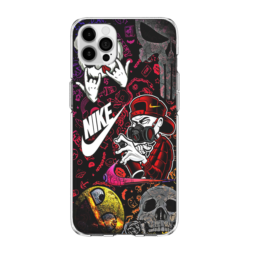 Nike Graffiti Sticker Art iPhone 12 Pro Case