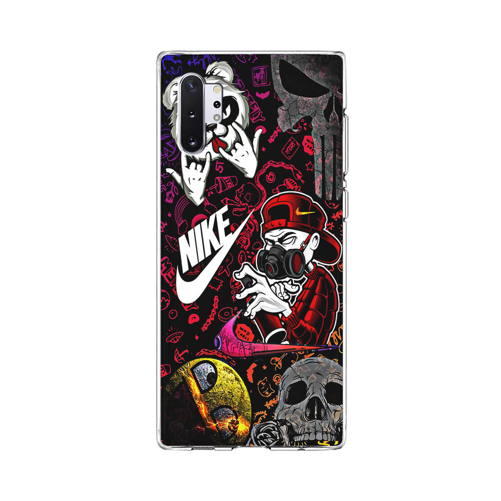 Nike Graffiti Sticker Art Samsung Galaxy Note 10 Plus Case