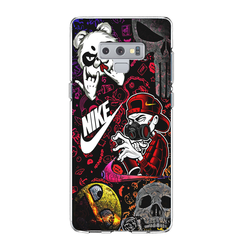 Nike Graffiti Sticker Art Samsung Galaxy Note 9 Case