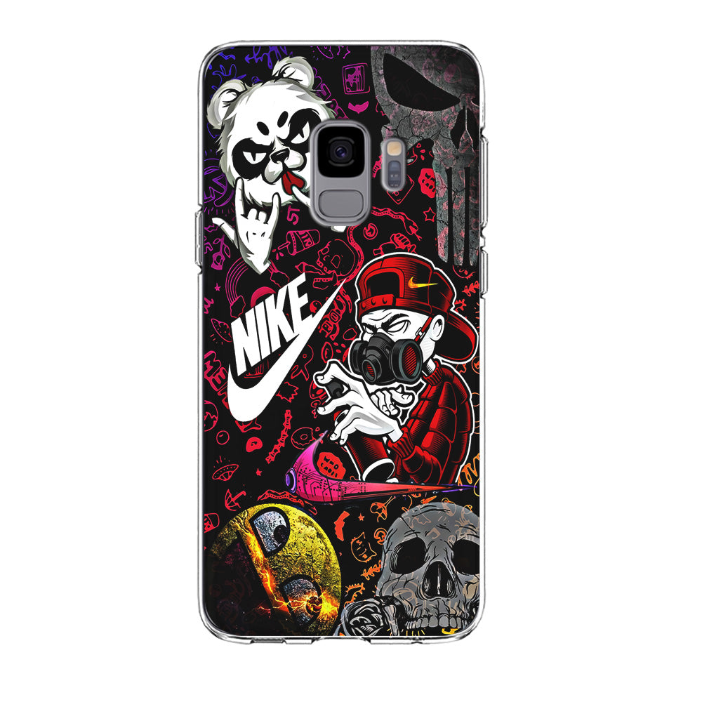 Nike Graffiti Sticker Art Samsung Galaxy S9 Case