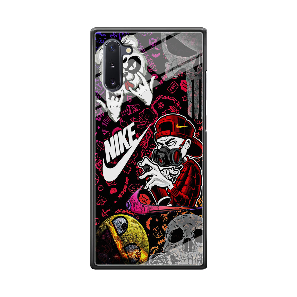 ANike Graffiti Sticker Art Samsung Galaxy Note 10 Case