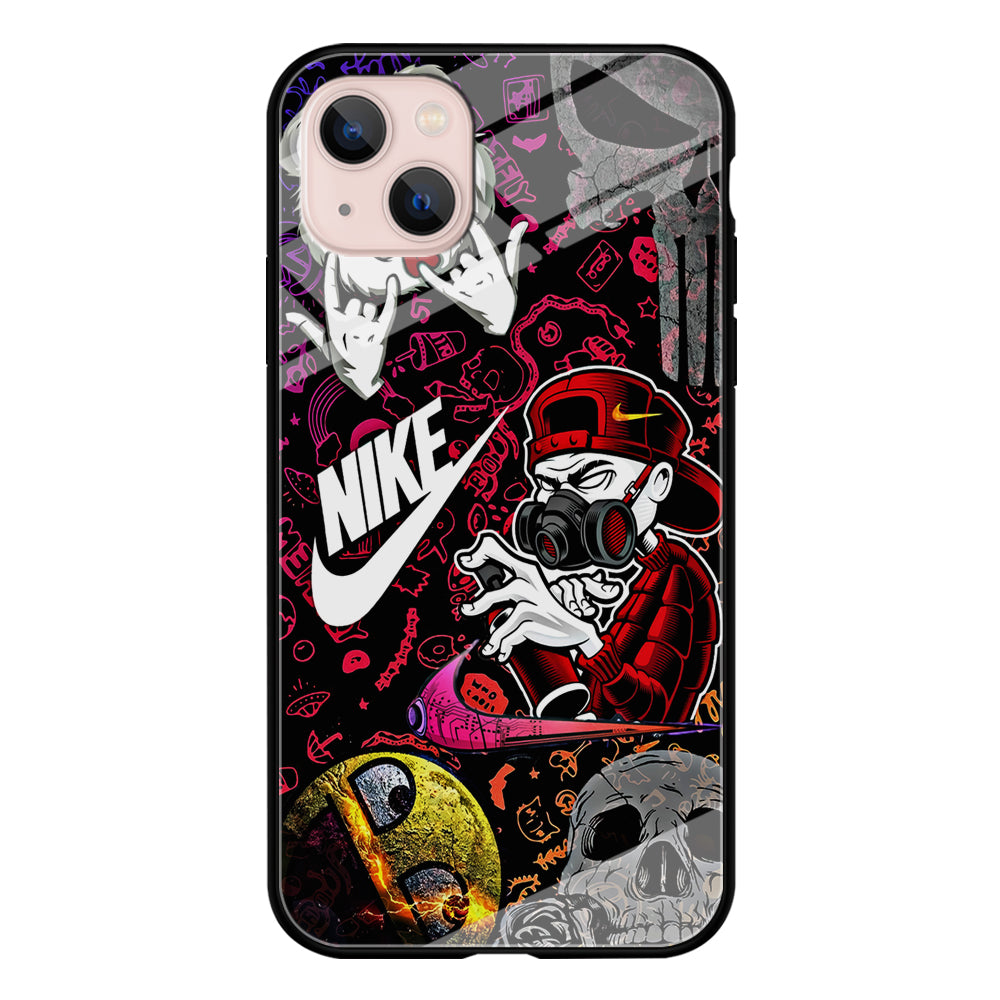 Nike Graffiti Sticker Art iPhone 13 Mini Case