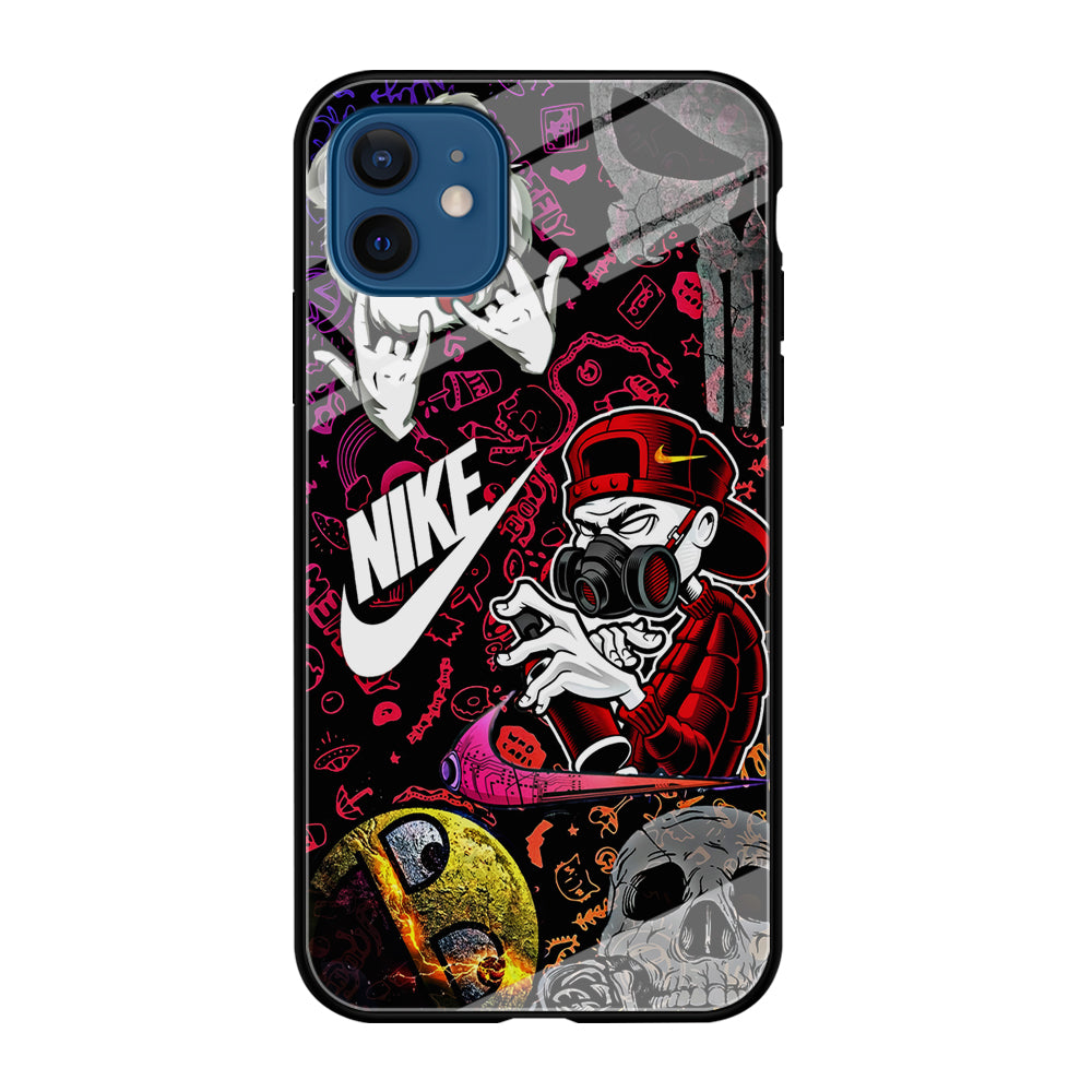 Nike Graffiti Sticker Art iPhone 12 Mini Case