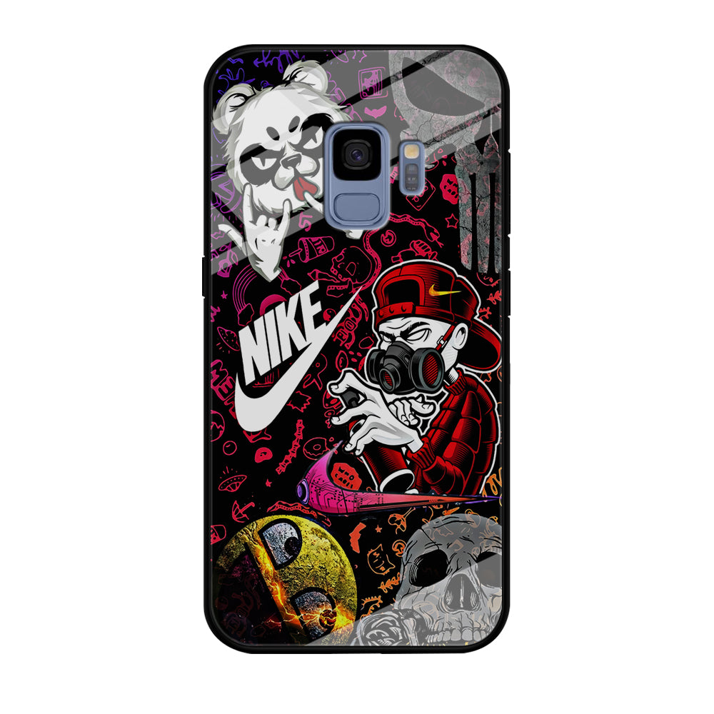 Nike Graffiti Sticker Art Samsung Galaxy S9 Case